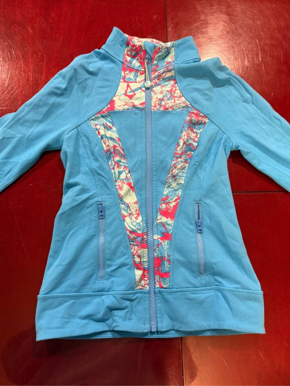Blue and Pink Ivivva Athletic Zip-Up
